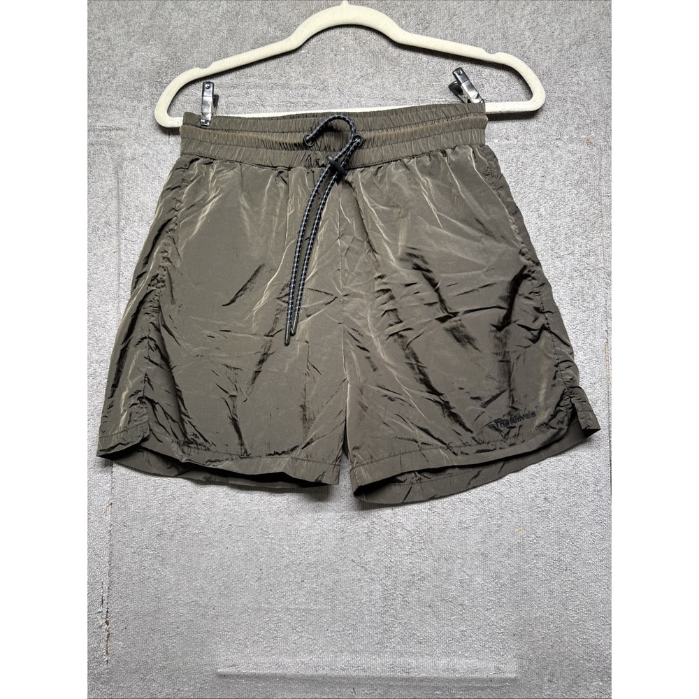 The Arrivals Men's‎ Olive Green Nylon Tech Shorts Small